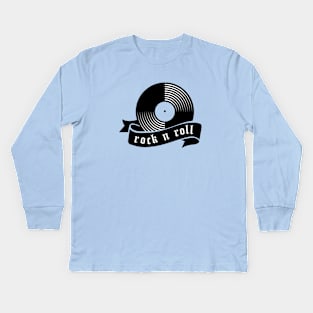 vinyl rock n roll Kids Long Sleeve T-Shirt